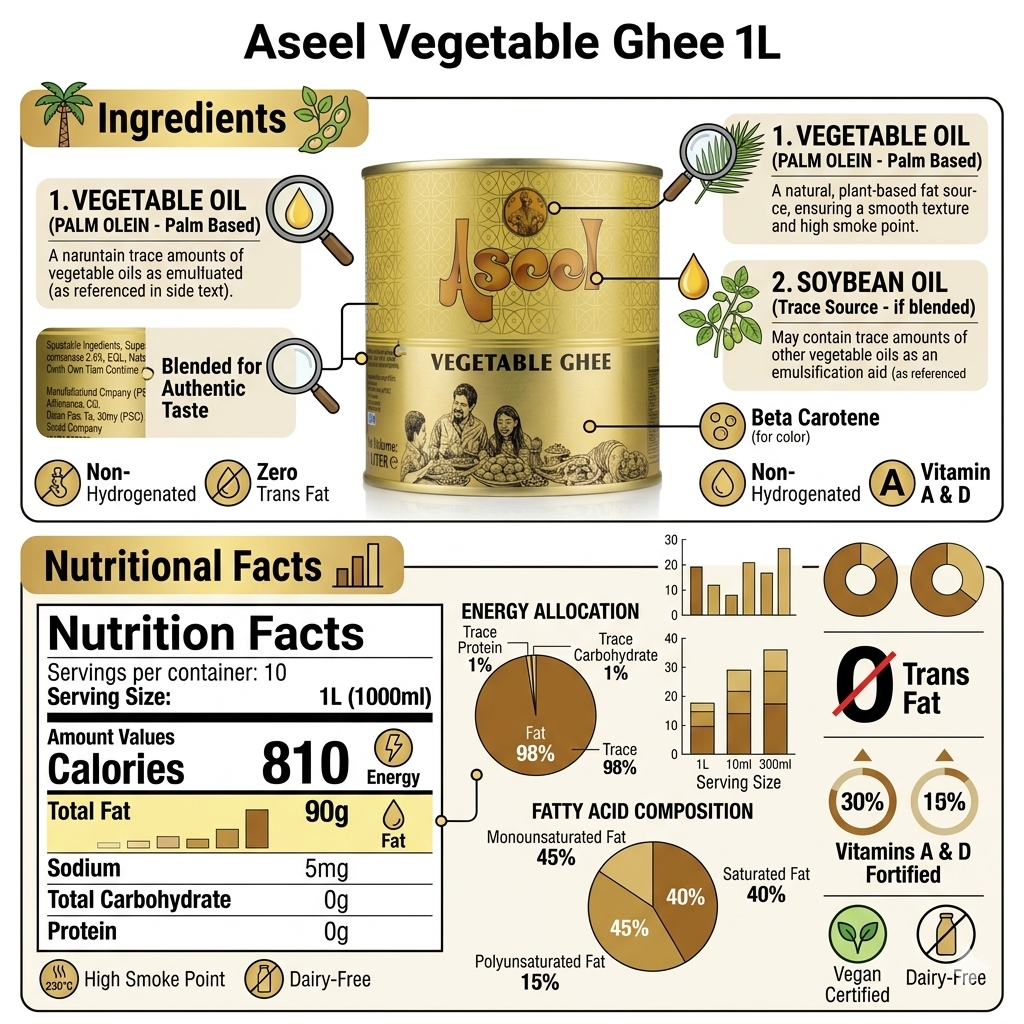 Aseel Vegetable Ghee 1L