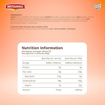 Good Day Cashew Biscuit 72g (Pack of 10)