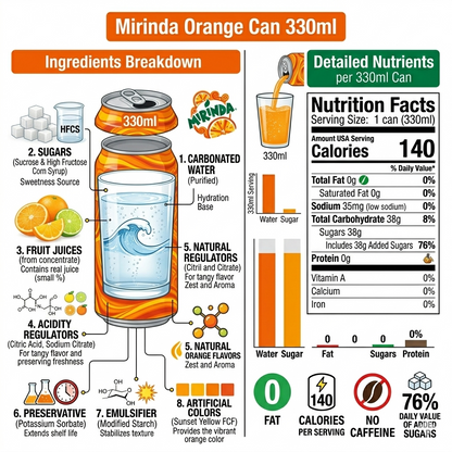 Mirinda Orange Can 330ml
