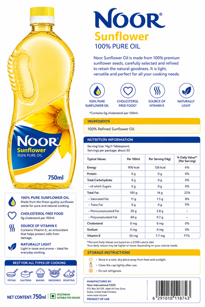 Noor Sunflower Oil 750ml