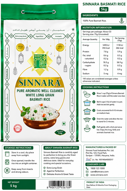 Sinnara Basmati Rice 5kg