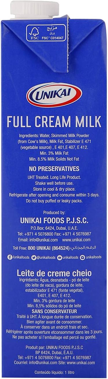 Unikai Long Life Milk 1L