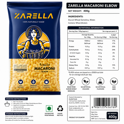 Zarella Macaroni Elbow 400g
