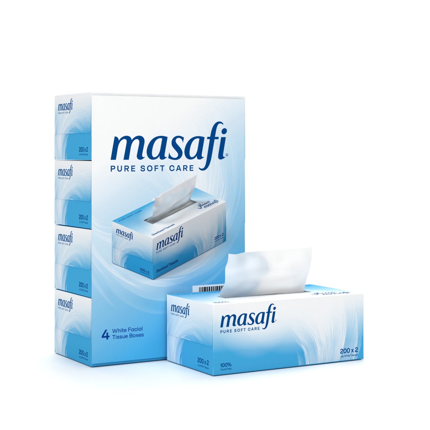 Masafi Tissue Box 170 Sheets 2-Ply (5 Pack)
